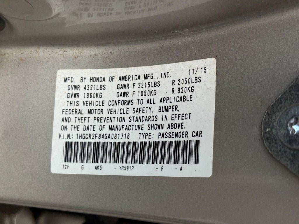 2016 Honda Accord EX-L