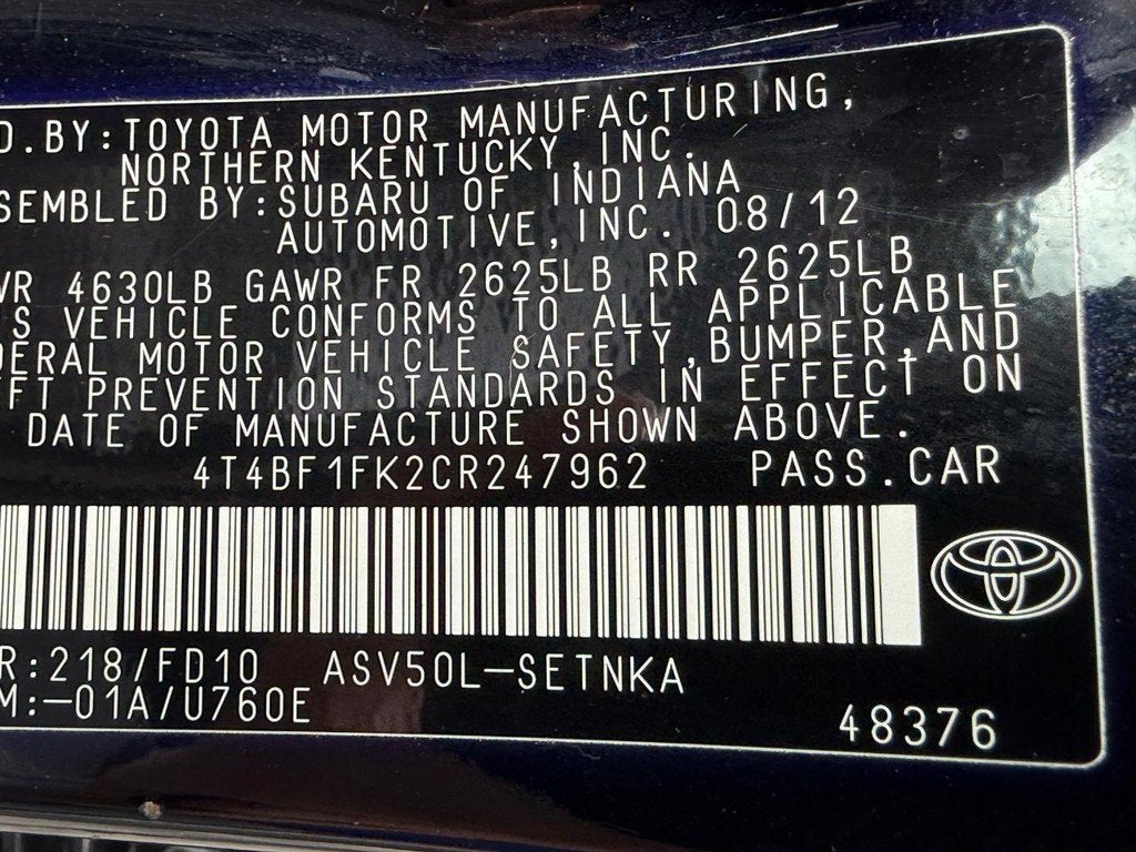 2012 Toyota Camry LE