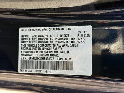 2017 Honda Odyssey SE