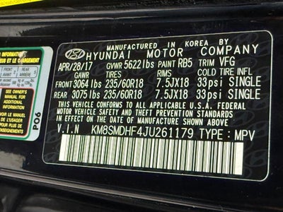 2018 Hyundai Santa Fe SE