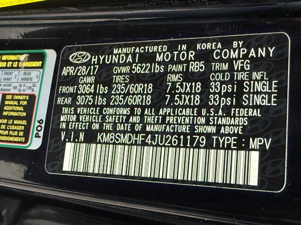 2018 Hyundai Santa Fe SE