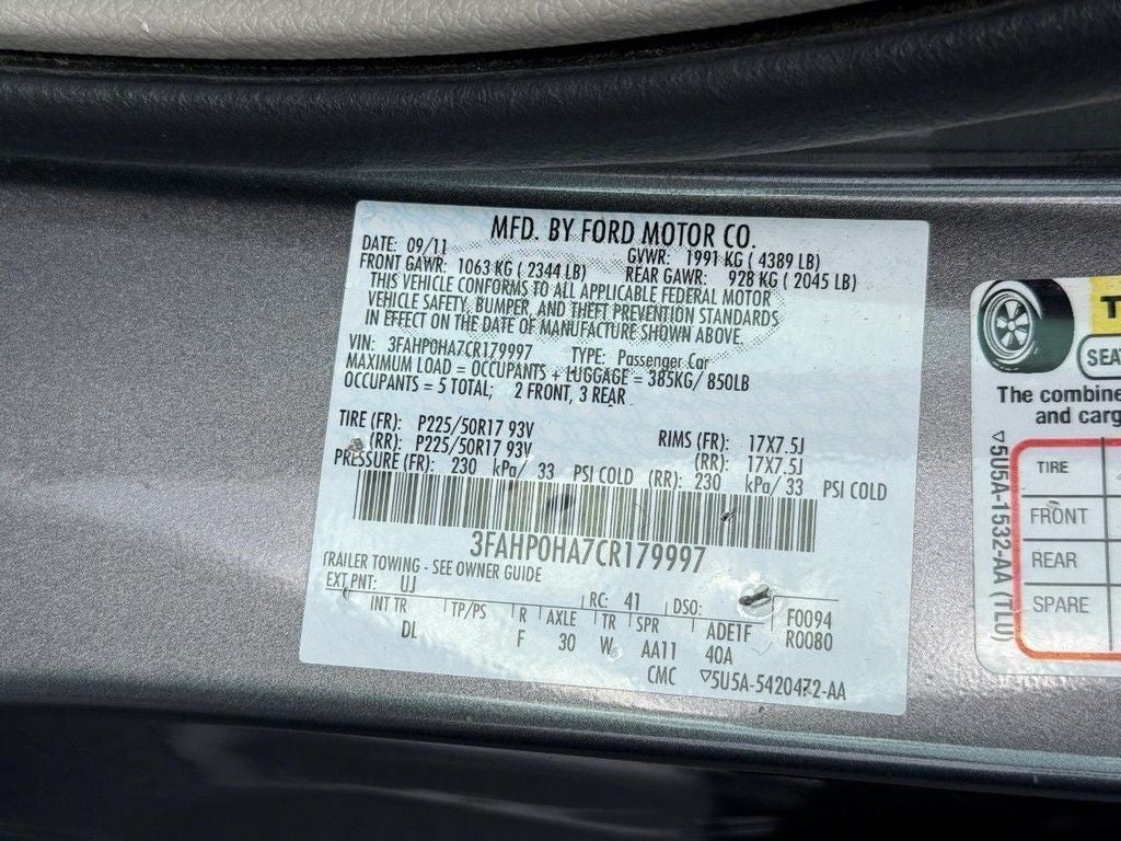 2012 Ford Fusion SE
