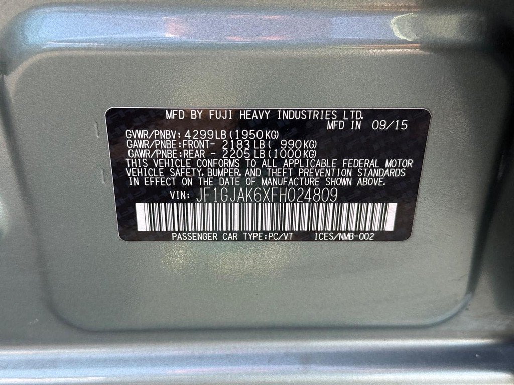 2015 Subaru Impreza 2.0i Premium