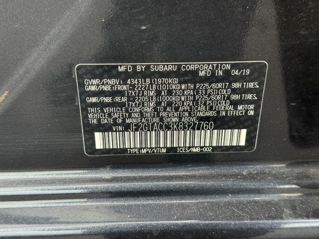 2019 Subaru Crosstrek 2.0i Premium