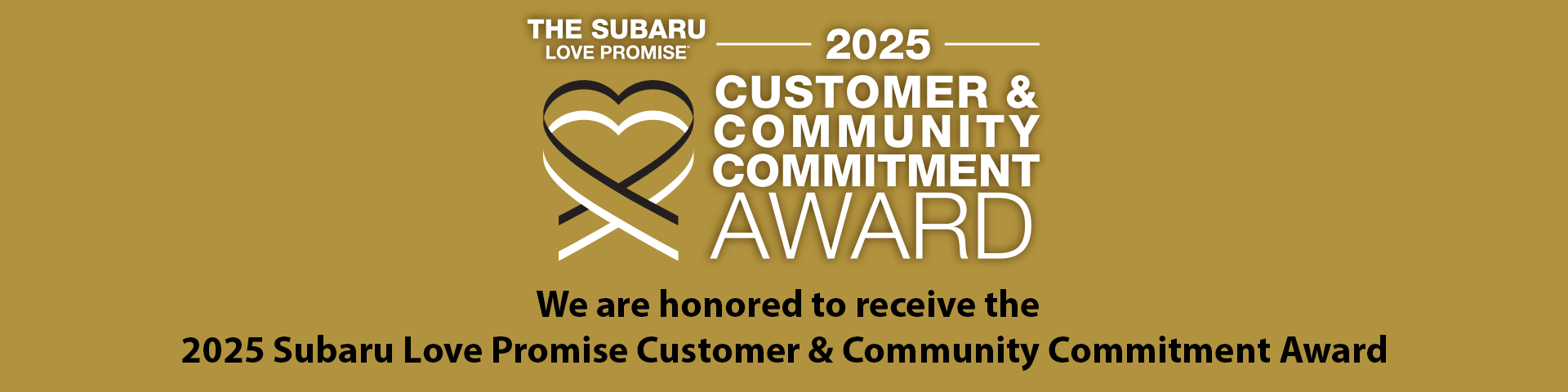 The 2025 Subaru Love Promise Customer Community Award