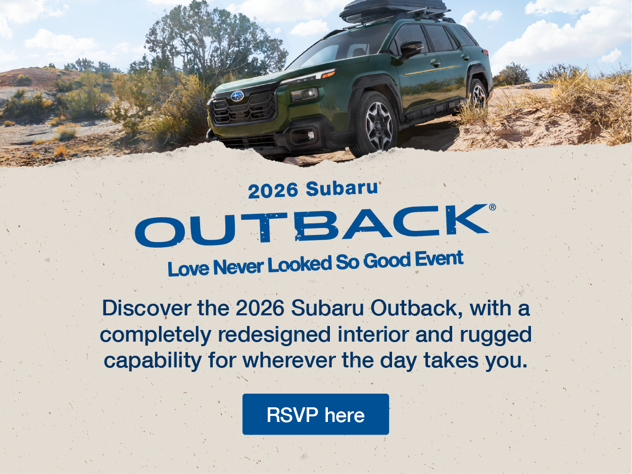  Love Never Looked So Good. Subaru Outback driving on rugged